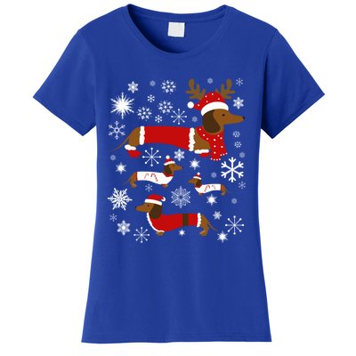 Cute Dachshund Christmas For Dog Lovers Gift Women's T-Shirt