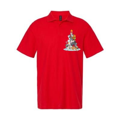 Cats Dogs Cat Dog Christmas Xmas Tree Softstyle Adult Sport Polo