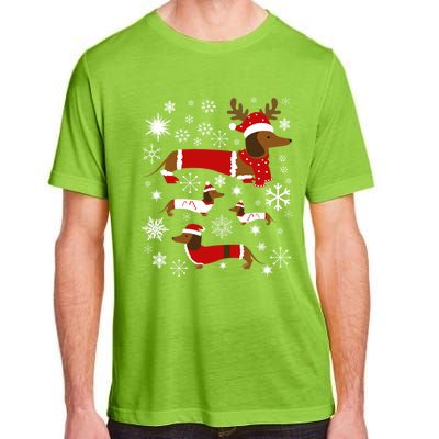 Cute Dachshund Christmas For Dog Lovers Gift Adult ChromaSoft Performance T-Shirt