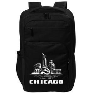 Chicago Downtown City Chicago Illinois Cloud Gate The Bean Impact Tech Backpack