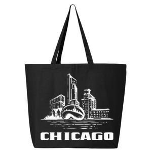 Chicago Downtown City Chicago Illinois Cloud Gate The Bean 25L Jumbo Tote