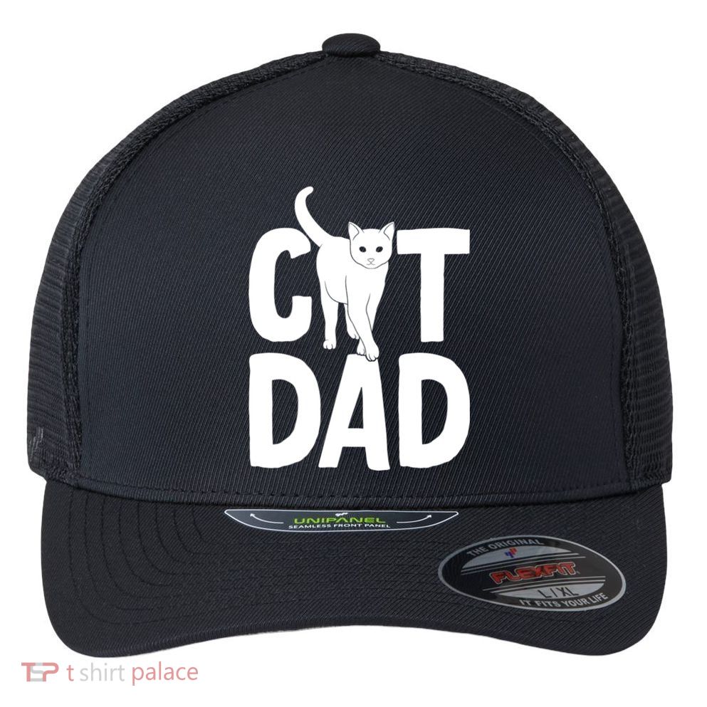 Cat Dad Flexfit Unipanel Trucker Cap