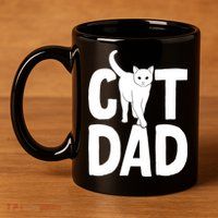 Cat Dad 11oz C Handle Ceramic Mug