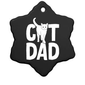 Cat Dad Ceramic Star Ornament