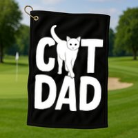 Cat Dad Golf Towel