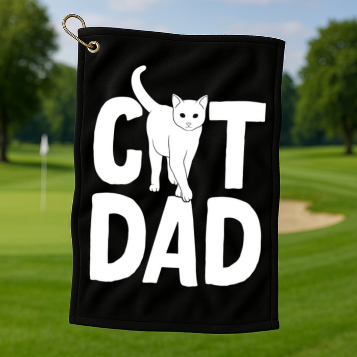 Cat Dad Golf Towel