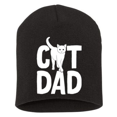 Cat Dad Short Acrylic Beanie