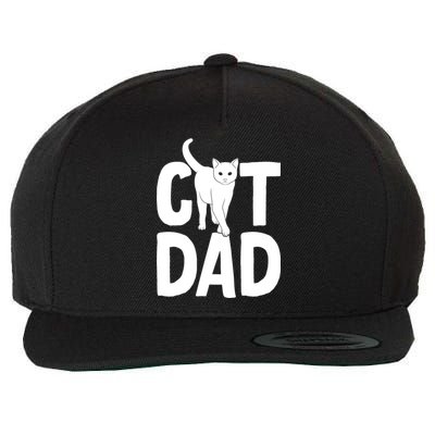 Cat Dad Wool Snapback Cap