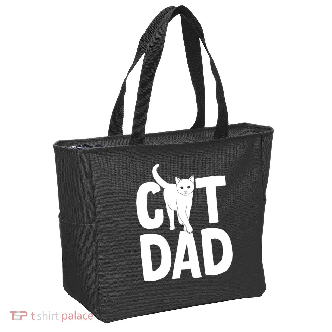Cat Dad Zip Tote Bag
