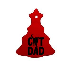 Cat Dad Ceramic Tree Ornament