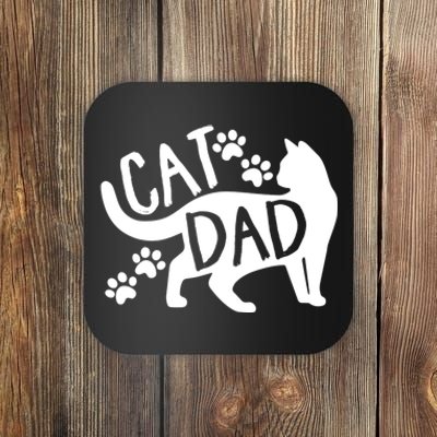 Cat Dad Cute FatherS Day Coaster