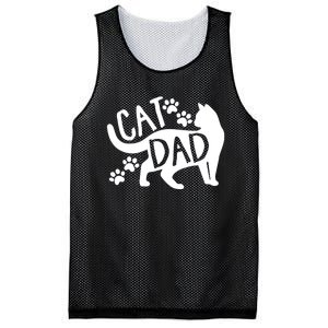 Cat Dad Cute FatherS Day Mesh Reversible Basketball Jersey Tank