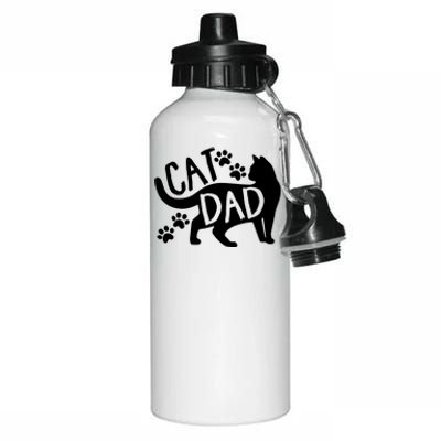 Cat Dad Cute FatherS Day Aluminum Water Bottle