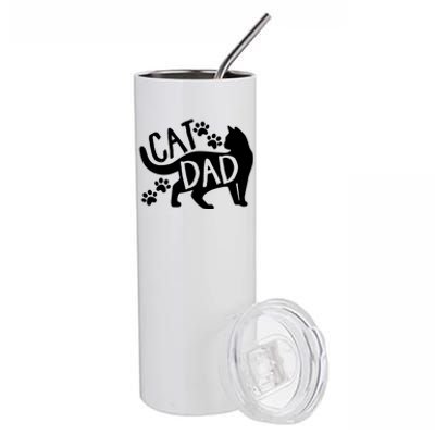 Cat Dad Cute FatherS Day Stainless Steel Tumbler