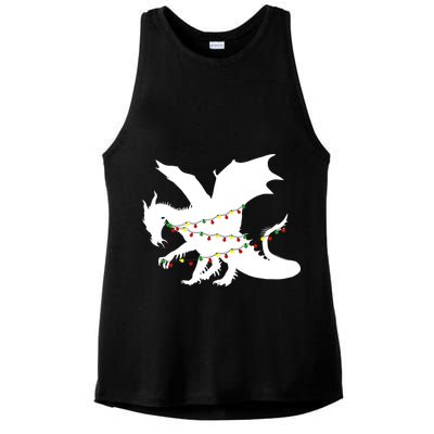 Christmas Dragon Ladies PosiCharge Tri-Blend Wicking Tank