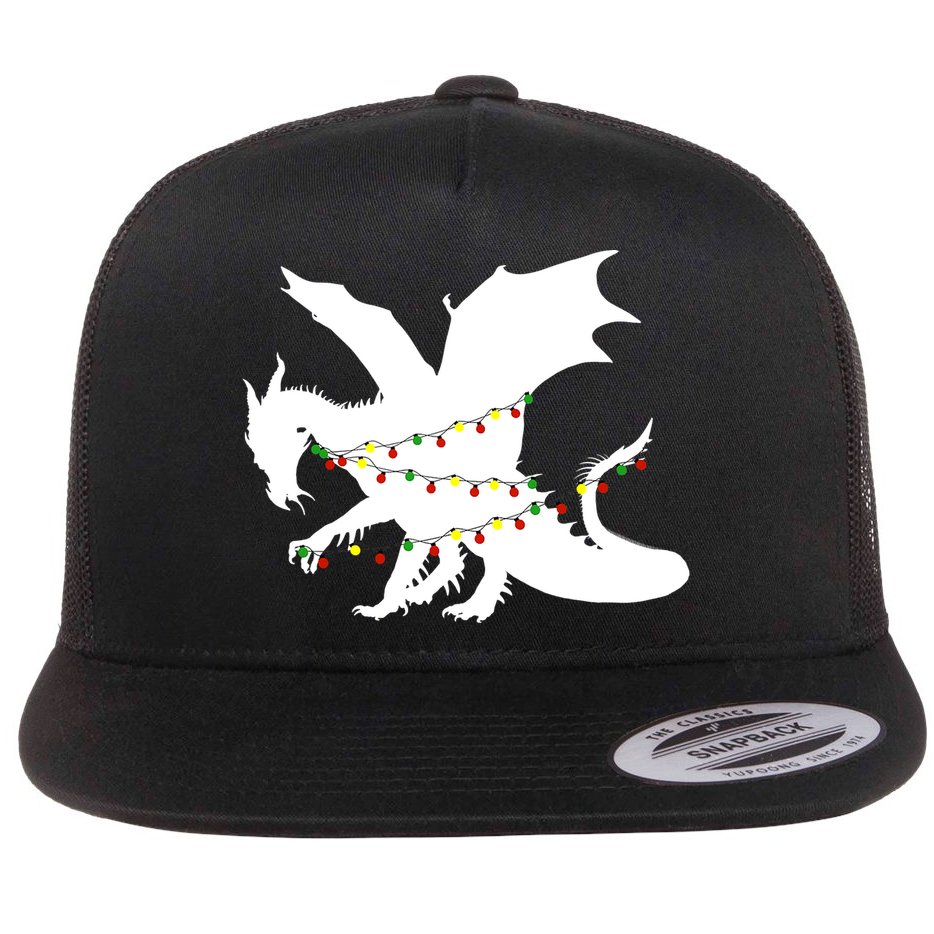 Christmas Dragon Flat Bill Trucker Hat