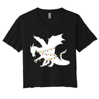 Christmas Dragon Women's Crop Top Tee
