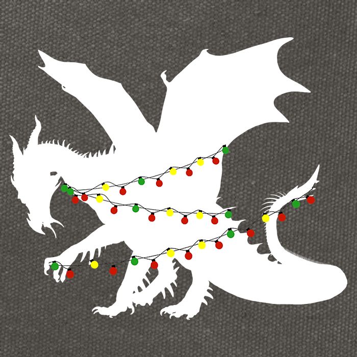 Christmas Dragon Cotton Canvas Backpack