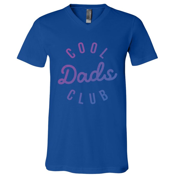 Cool Dads Club Vintage Dad Retro Fathers Day Costume Funny Gift V-Neck T-Shirt