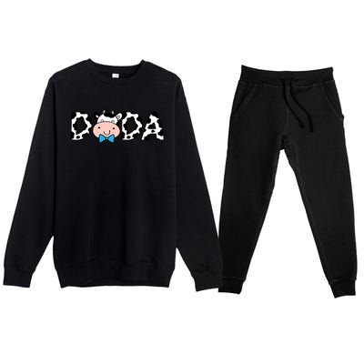 Cow Dada Premium Crewneck Sweatsuit Set