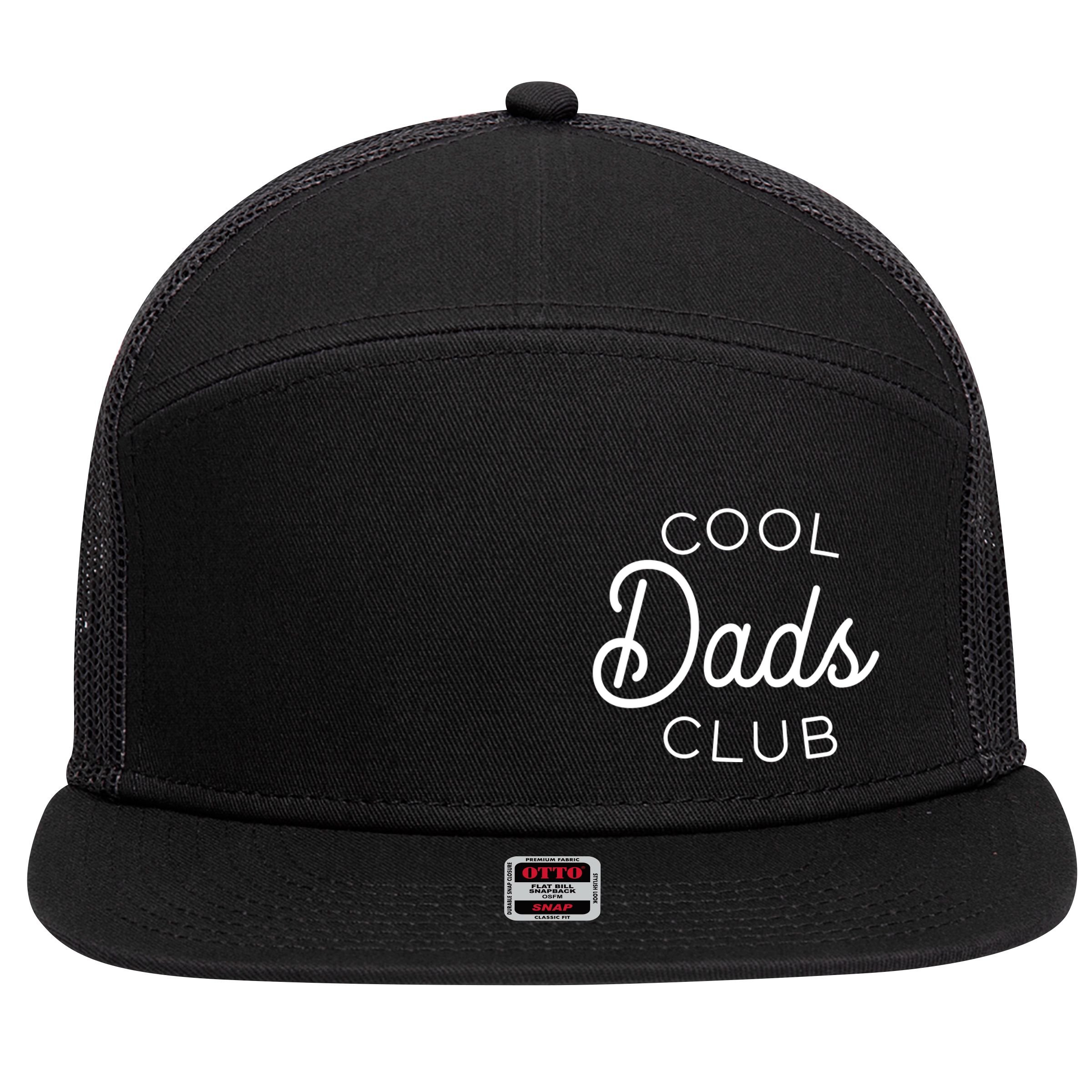 Cool Dads Club Pocket Logo 7 Panel Mesh Trucker Snapback Hat