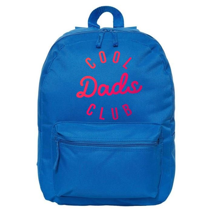 Cool Dads Club Vintage Dad Retro Fathers Day Costume Funny Gift 16 in Basic Backpack