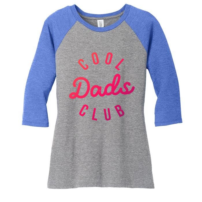 Cool Dads Club Vintage Dad Retro Fathers Day Costume Funny Gift Women's Tri-Blend 3/4-Sleeve Raglan Shirt