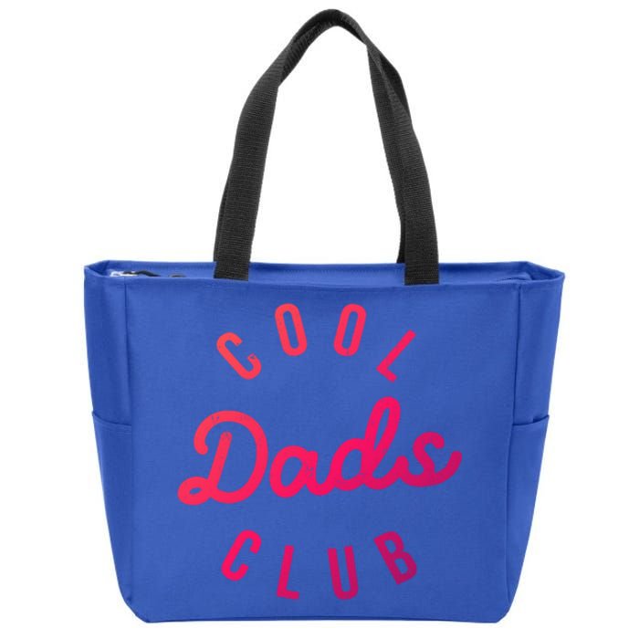 Cool Dads Club Vintage Dad Retro Fathers Day Costume Funny Gift Zip Tote Bag