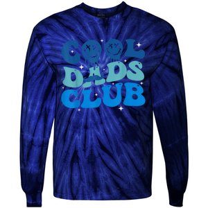 Cool Dads Club Funny Smile Fathers Day Gift Groovy Cool Dads Tie-Dye Long Sleeve Shirt