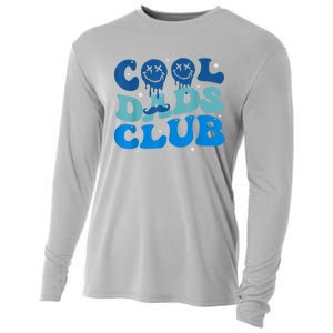 Cool Dads Club Funny Smile Fathers Day Gift Groovy Cool Dads Cooling Performance Long Sleeve Crew