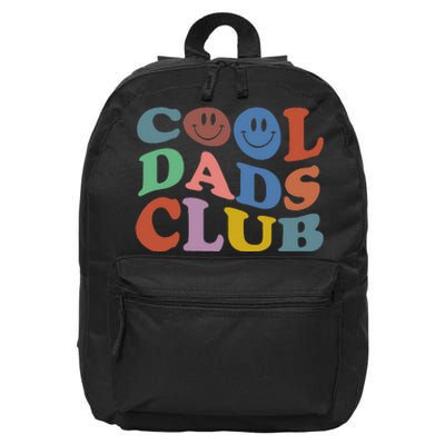 Cool Dads Club Funny Smile Colorful Fathers Day 16 in Basic Backpack