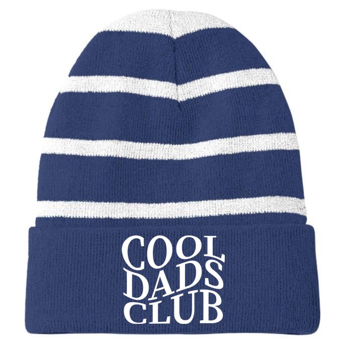 Cool Dads Club Striped Beanie with Solid Band