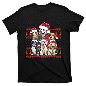 Cute Dog Christmas Ugly Family Matching Pajamas Dog T-Shirt