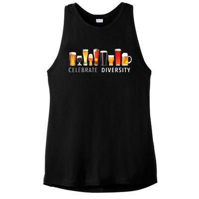 Celebrate Diversity Craft Beer Drinking Ladies PosiCharge Tri-Blend Wicking Tank