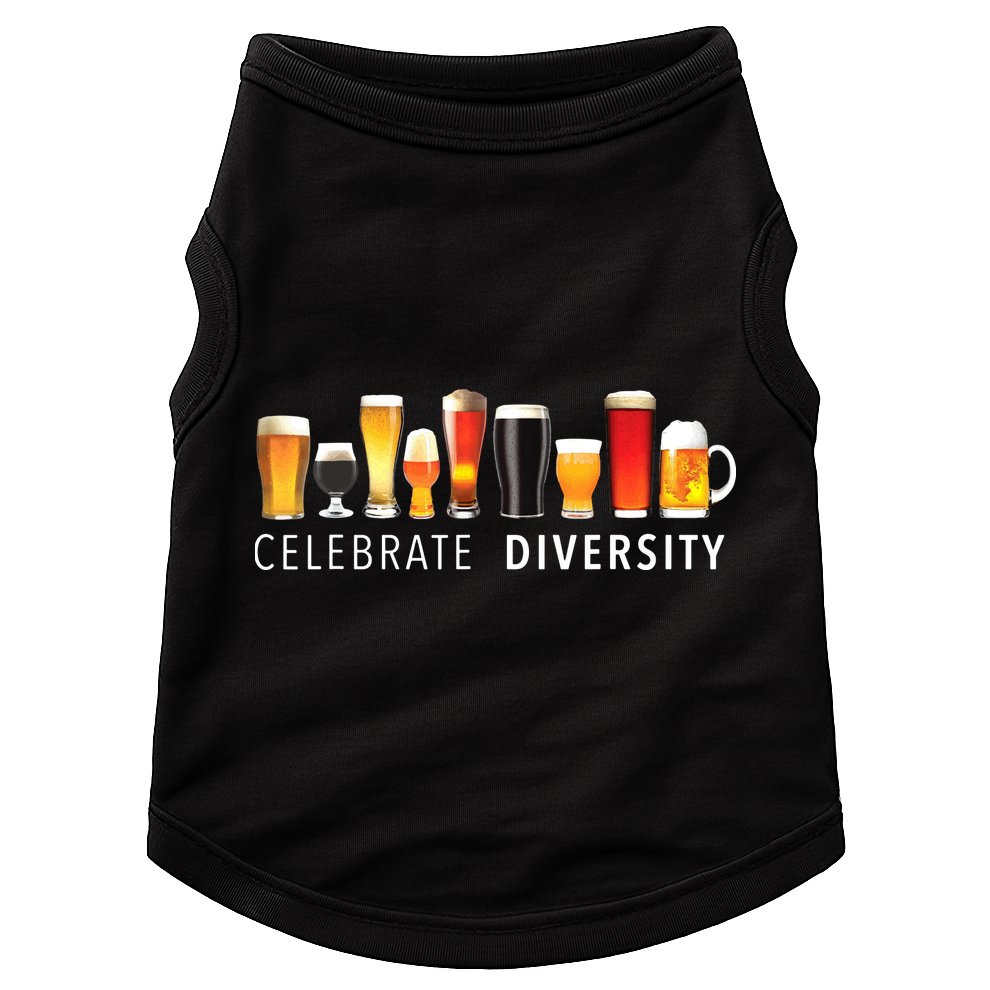 Celebrate Diversity Craft Beer Drinking Doggie Tank