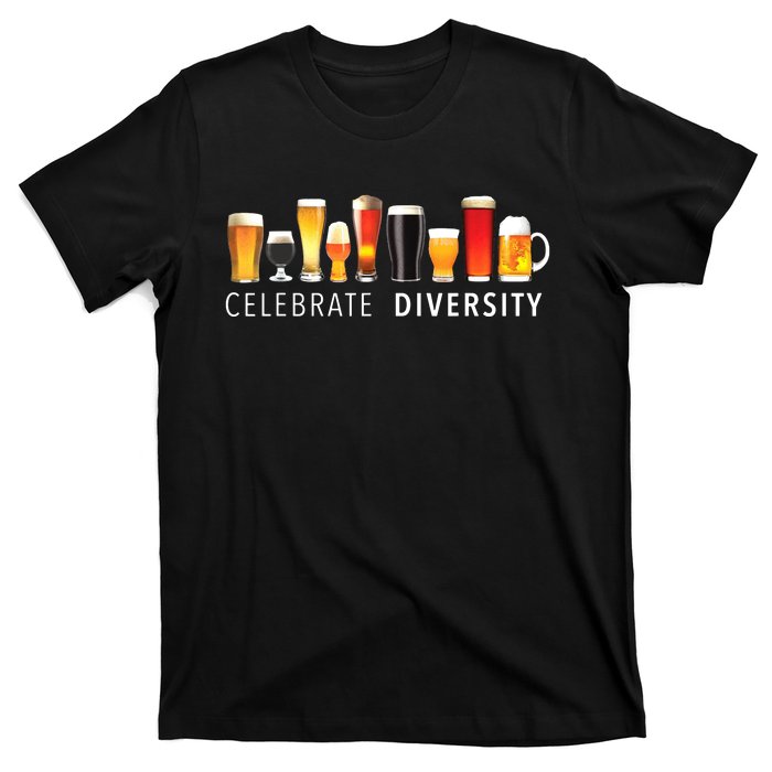 Celebrate Diversity Craft Beer Drinking T-Shirt