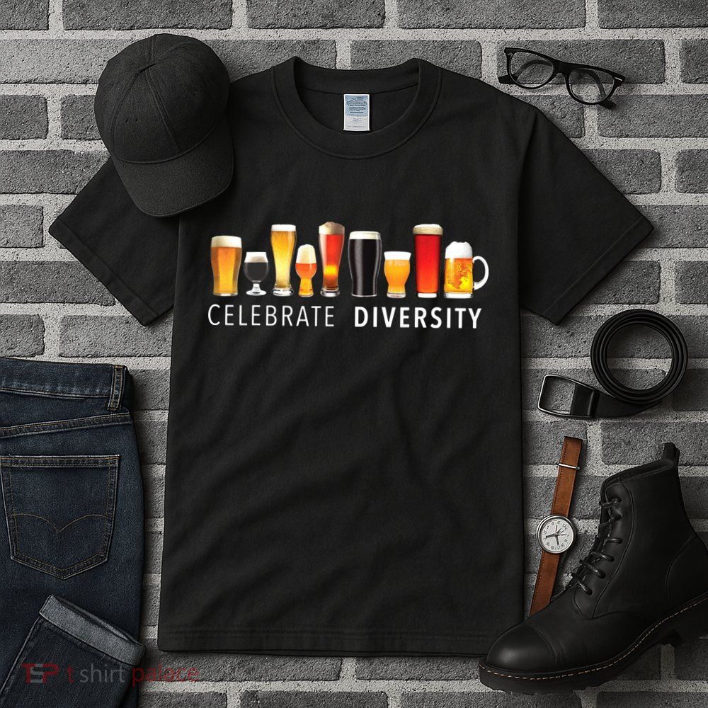 Celebrate Diversity Craft Beer Drinking Tall T-Shirt