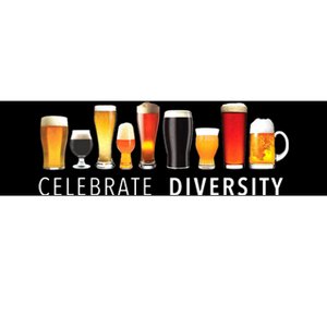 Celebrate Diversity Craft Beer Drinking Bumper Sticker