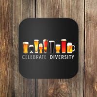 Celebrate Diversity Craft Beer Drinking Coaster