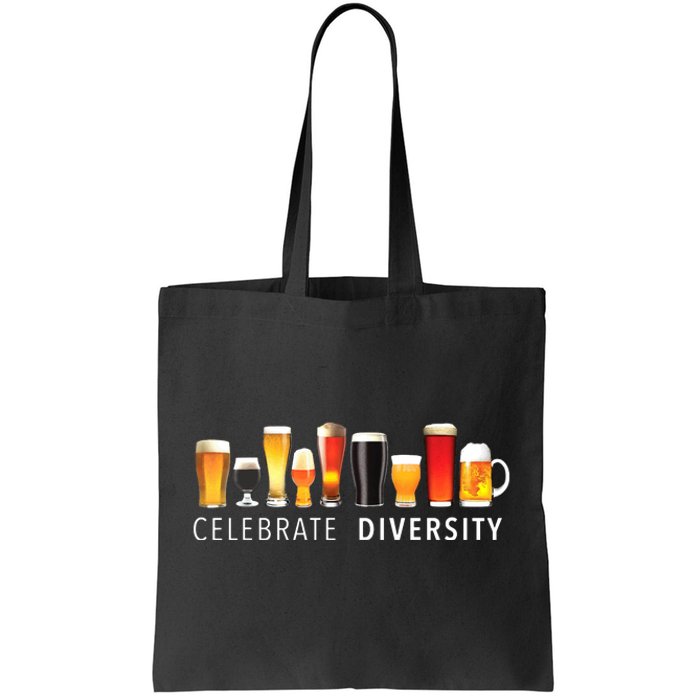 Celebrate Diversity Craft Beer Drinking Tote Bag