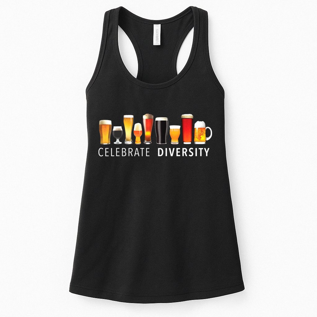 Celebrate Diversity Craft Beer Drinking Womens Tank Top