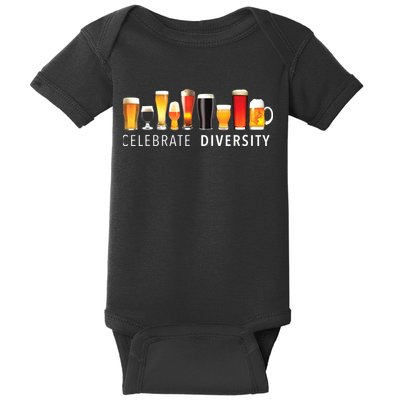 Celebrate Diversity Craft Beer Drinking Baby Bodysuit