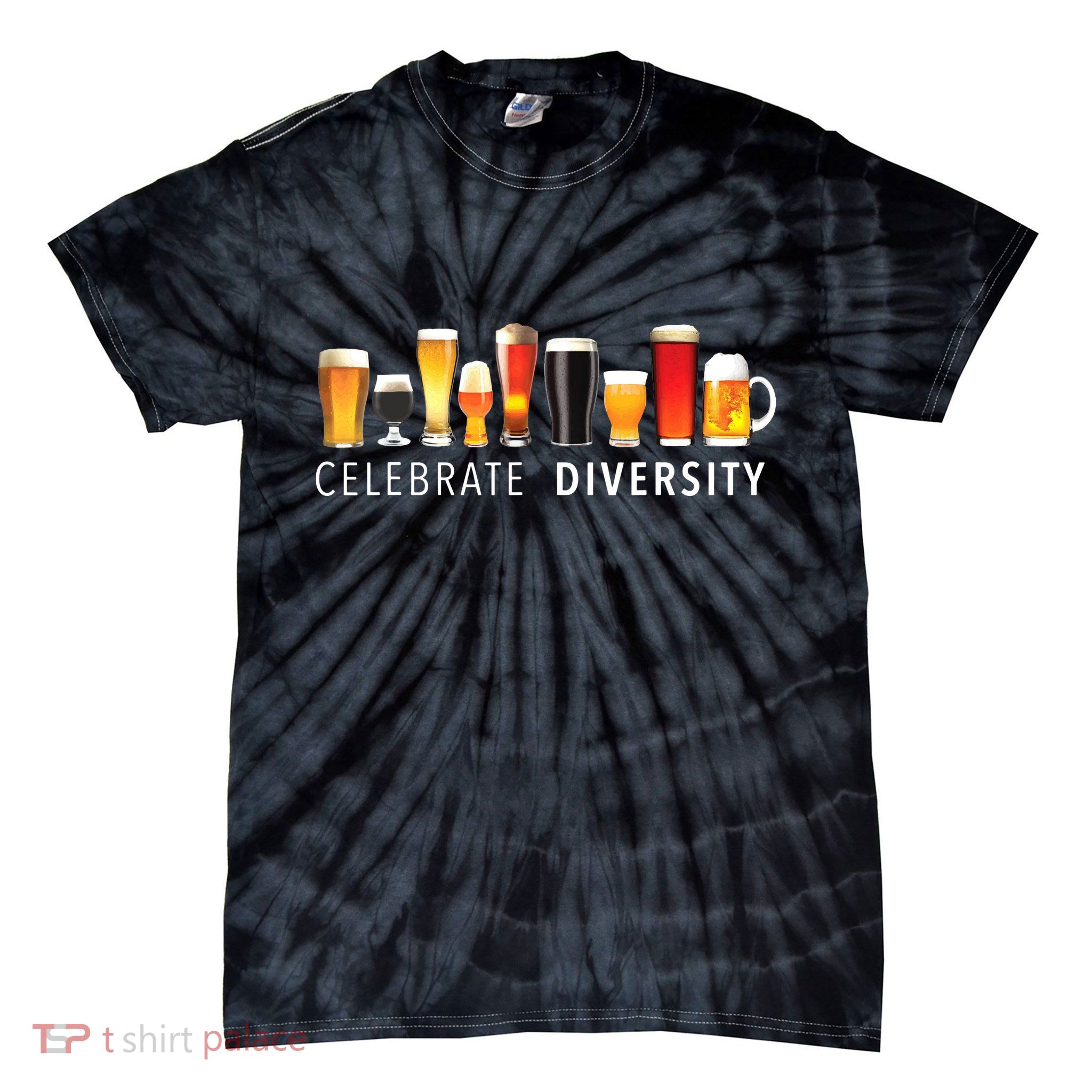 Celebrate Diversity Craft Beer Drinking Tie-Dye T-Shirt
