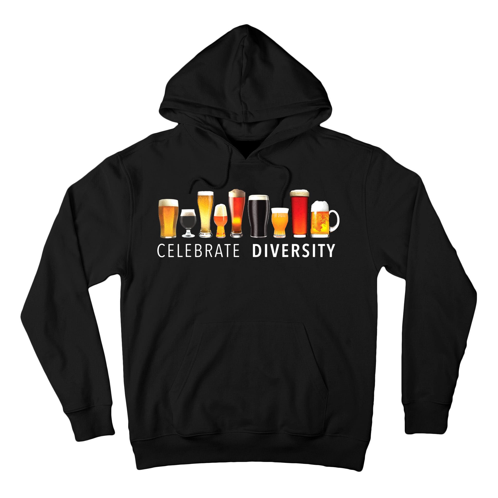 Celebrate Diversity Craft Beer Drinking Tall Hoodie