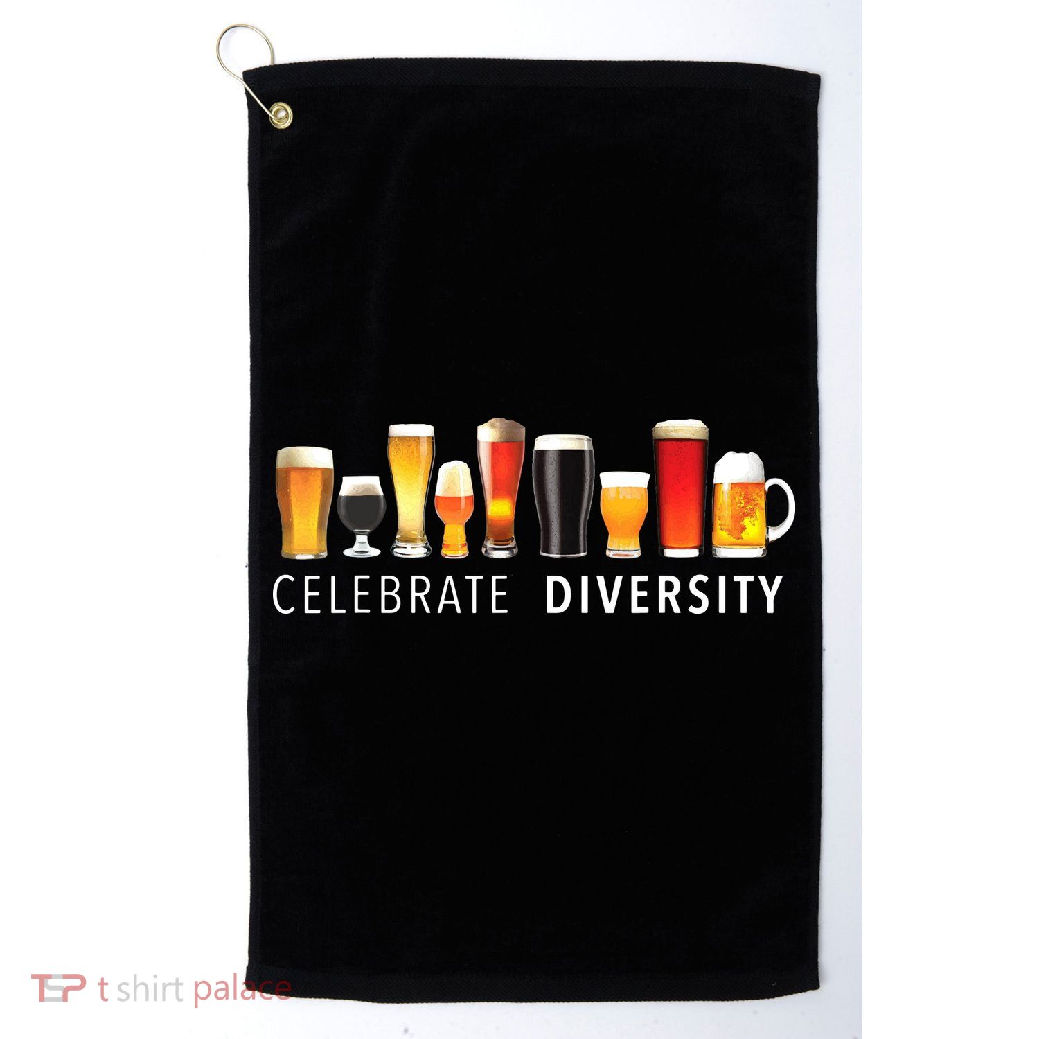 Celebrate Diversity Craft Beer Drinking Golf Towel
