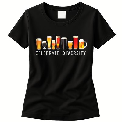 Celebrate Diversity Craft Beer Drinking Womens T-Shirt