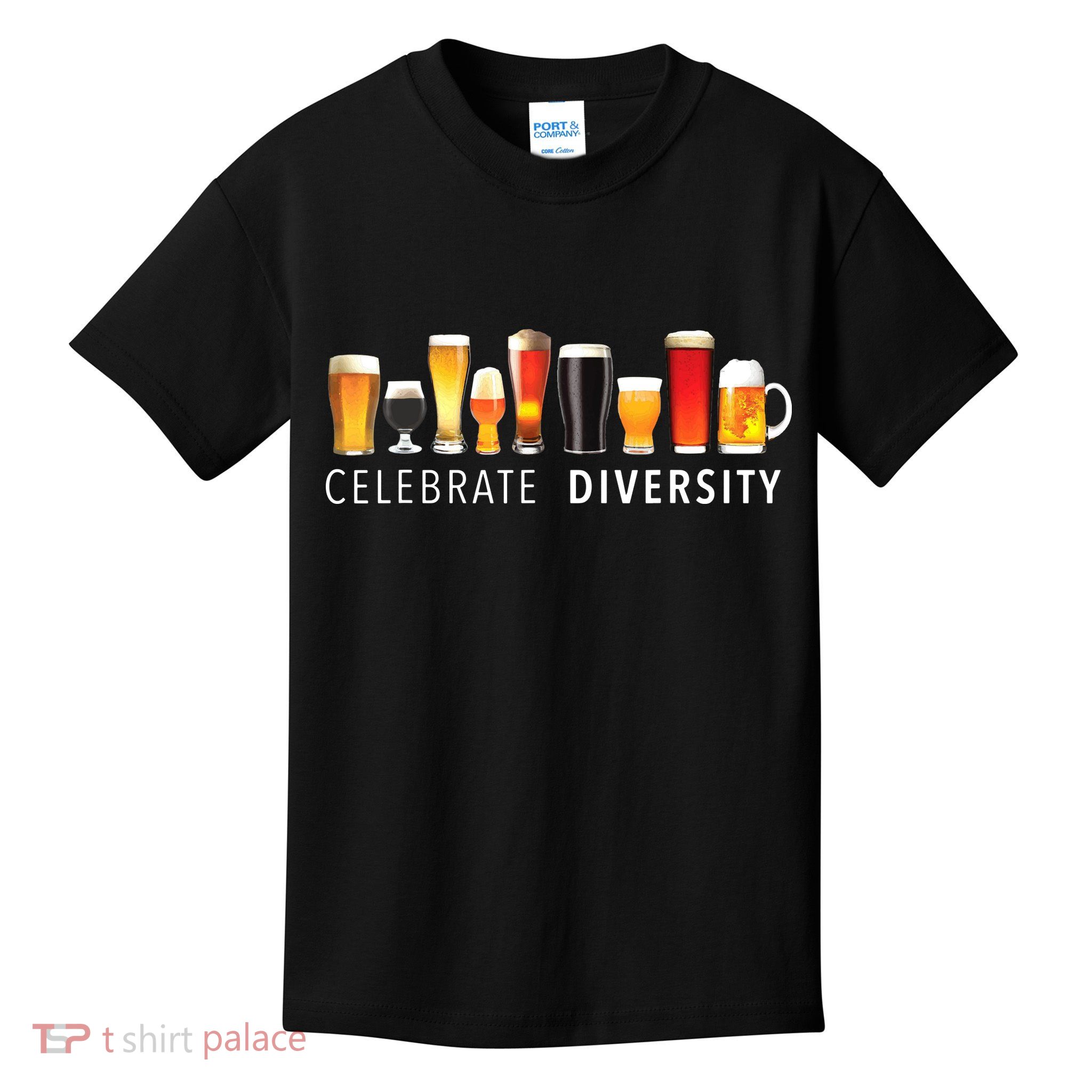 Celebrate Diversity Craft Beer Drinking Kids T-Shirt