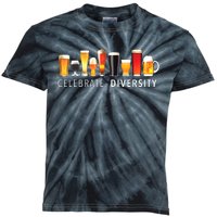 Celebrate Diversity Craft Beer Drinking Kids Tie-Dye T-Shirt