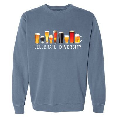 Celebrate Diversity Craft Beer Drinking Garment-Dyed Sweatshirt