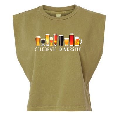 Celebrate Diversity Craft Beer Drinking Garment-Dyed Women's Muscle Tee
